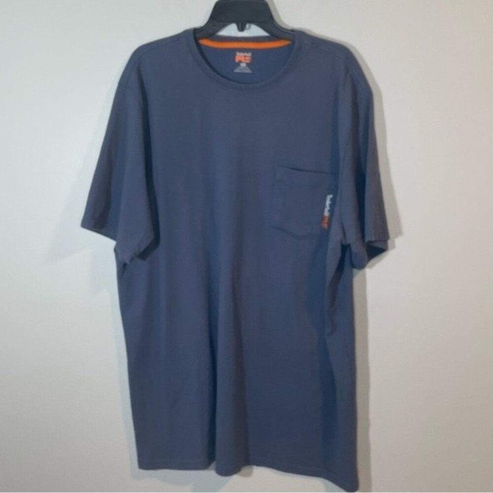 Timberland PRO Base Plate Blended Short Sleeve Pocket T-Shirt Blue Size XXL Tall